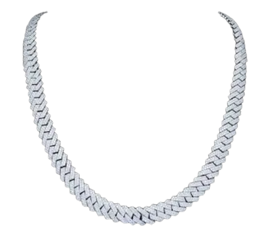 10MM Silver Tennis Chain – 22” | Wide Iced Edition